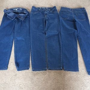 3 pair Cat & Jack girls straight leg jeans size 12